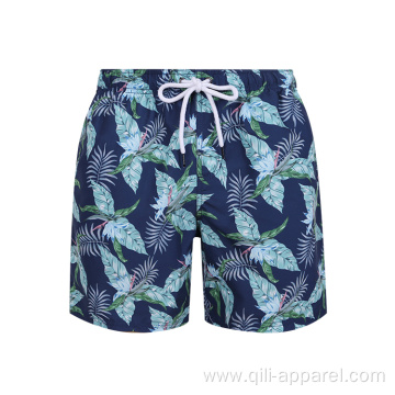 Blue Custom Sublimation Swim Trunks Male Beach Shorts